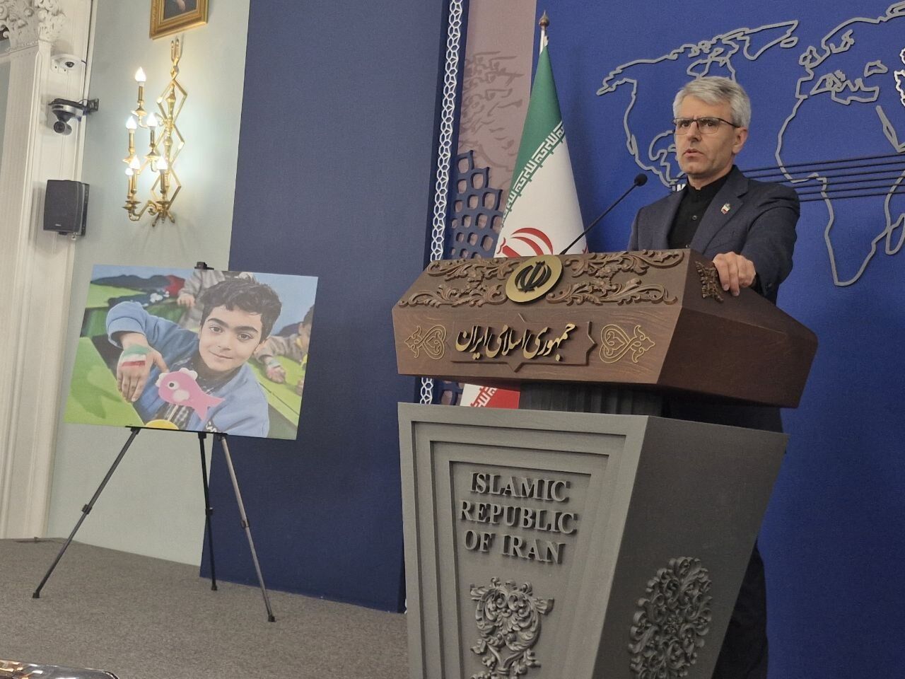 Foreign Ministry spokesperson Esmaeil Baghaei during weekly press conference in Tehran on April 20, 2026 