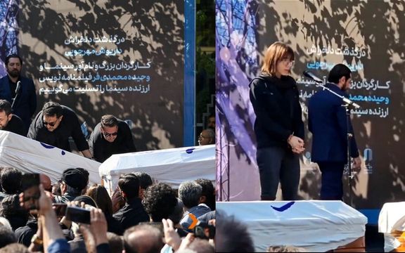 دختر مهرجویی و محمدیفر در مراسم خاکسپاری والدینش: قاتلان میان ما هستند