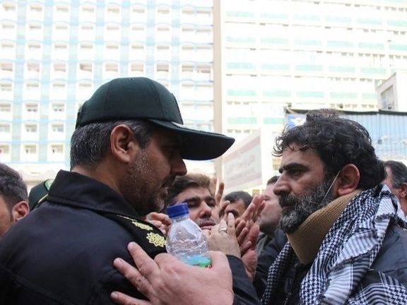 Iranian war veterans during a protest rally in the capital Tehran