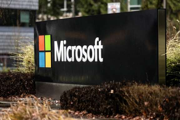 Microsoft signage is seen at the company's headquarters in Redmond, Washington, January 18, 2023.