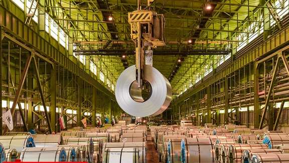 A view of one part of Iran's Mobarakeh steel company near Esfahan