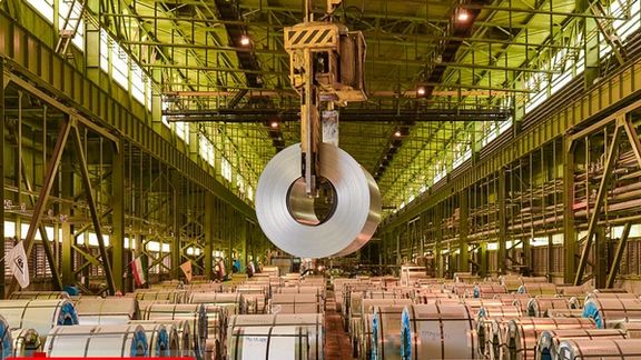A view of one part of Iran's Mobarakeh steel company near Esfahan