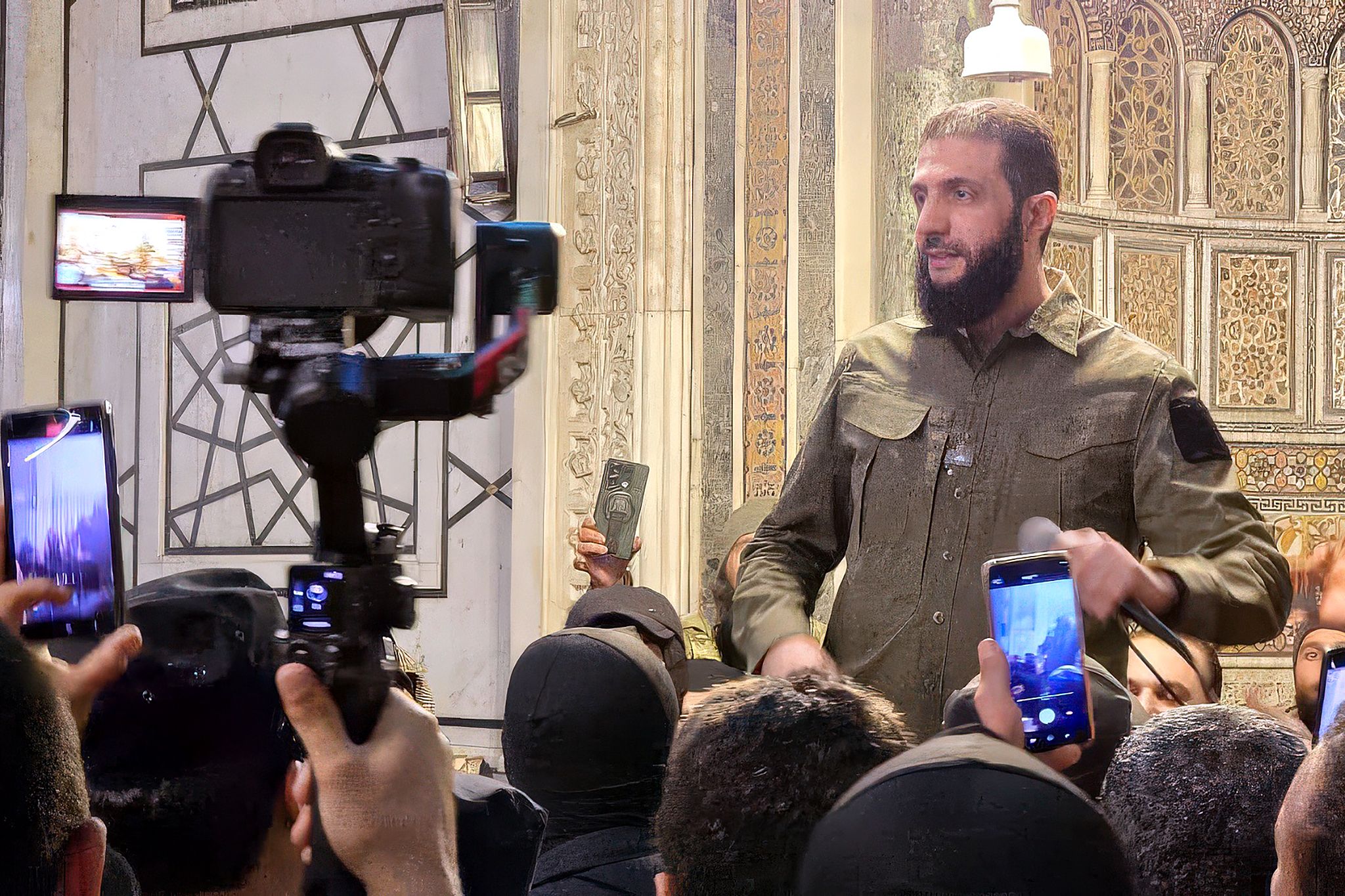 Syrian insurgent strongman Abu Mohammed al-Golani (Jolani) in Damascus.