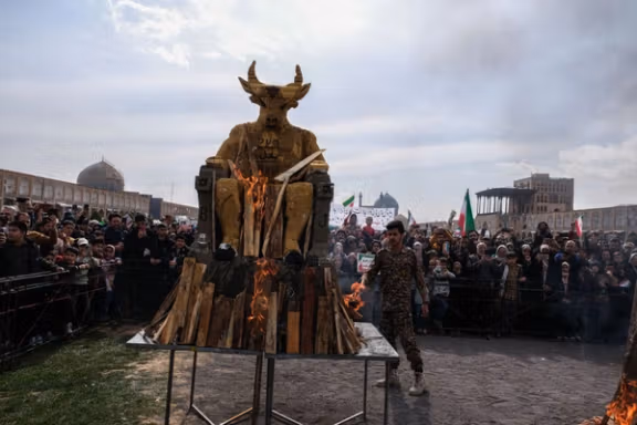 Why were ‘Baal’ statues burned at Iran’s revolution anniversary rallies?
