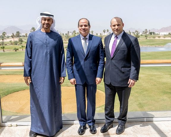 Leaders of UAE, Egypt and Israel meeting in Sharm el-Shaikh. March 22, 2022