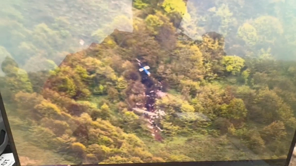 A screengrab from the site of Iran's President Ebrahim Raisi's chopper crash