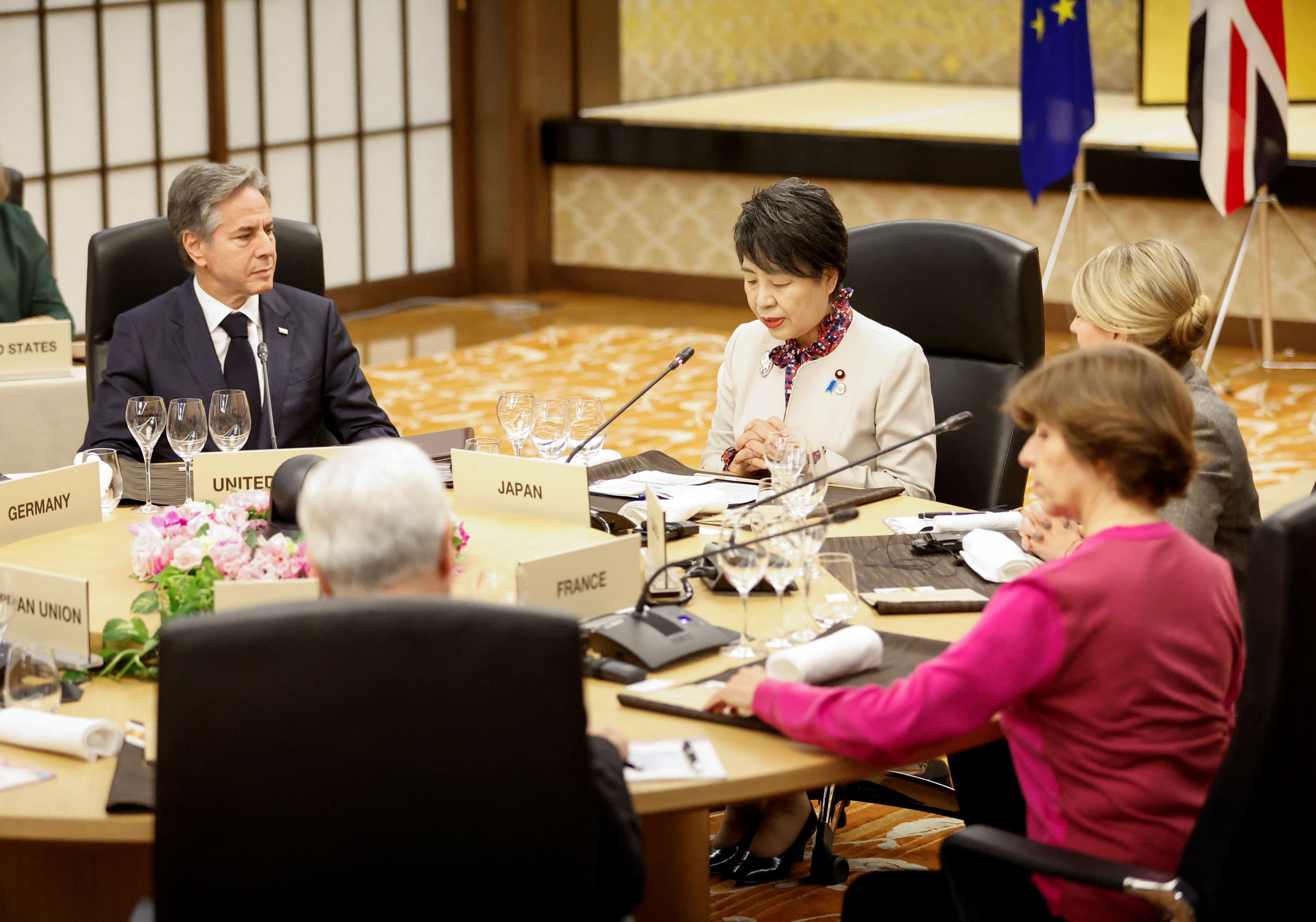 نشست وزیران خارجه گروه جی-۷ در ژاپن برای بررسی مناقشه خاورمیانه و جنگ اوکراین