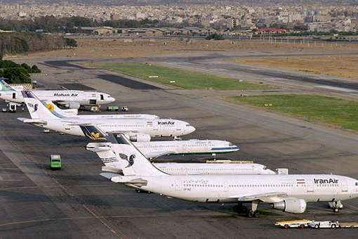 A number of airplanes in Iran