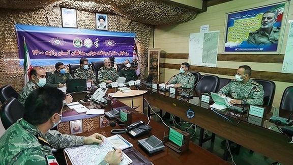 Iranian command headquaters during military drills on October 12, 2021