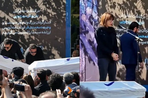شعارات احتجاجية وتواجد أمني مكثف في جنازة مخرج إيراني شهير وزوجته