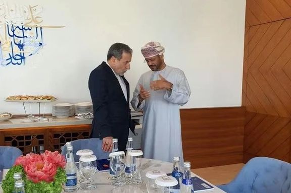 Iranian Foreign Minister Abbas Araghchi and Oman's Foreign Minister Badr Albusaidi