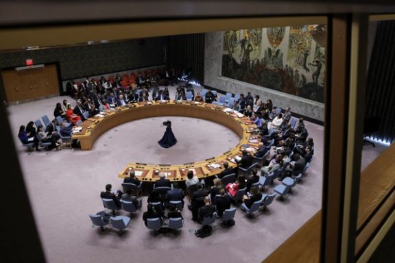 Members of the United Nations Security Council meet on the day of a vote on a Gaza resolution that demands an immediate ceasefire at UN headquarters in New York City, March 25, 2024.