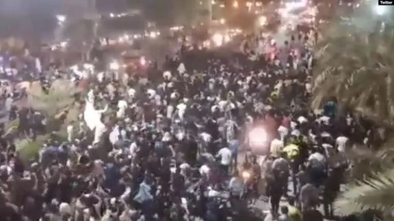 Protests in Iran's provincial center Shahre Kord Sunday evening.