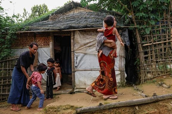 پناهجویان روهینگیا در اردوگاهی در شهر کاکس بازار بنگلادش، پنجم تیر