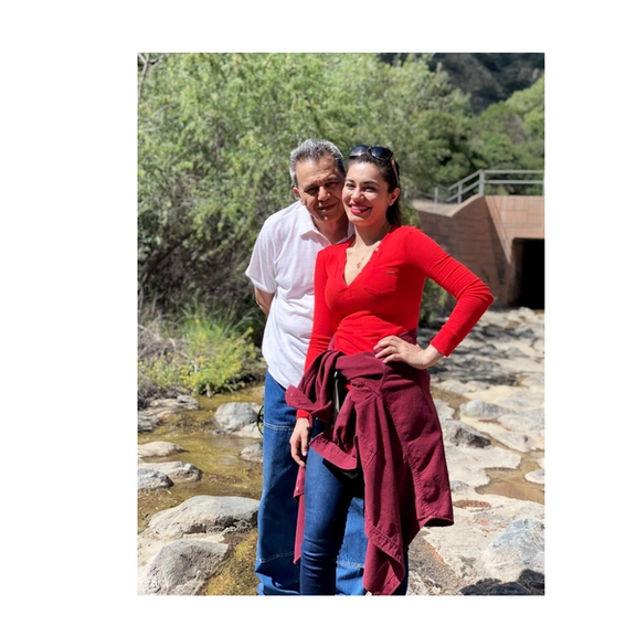 Gazelle Sharmahd and her father Jamshid.