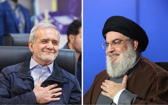 حسن نصرالله از مسعود پزشکیان بهخاطر حمایت او از «جبهه مقاومت» تشکر کرد