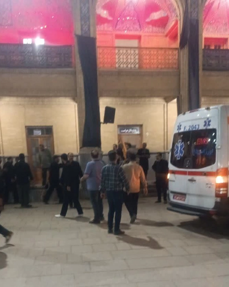 The aftermath of the attack on Shahcheragh funerary monument and mosque in Shiraz on August 13, 2023