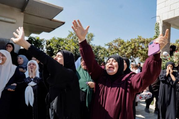 مراسم تشییع جسد فلسطینیان کشتهشده در حمله اسرائیل به طولکرم، ۱۳ مهر