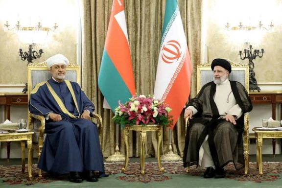 Iranian President Ebrahim Raisi meets with Oman's Sultan Haitham bin Tariq in Tehran, Iran, May 28, 2023.