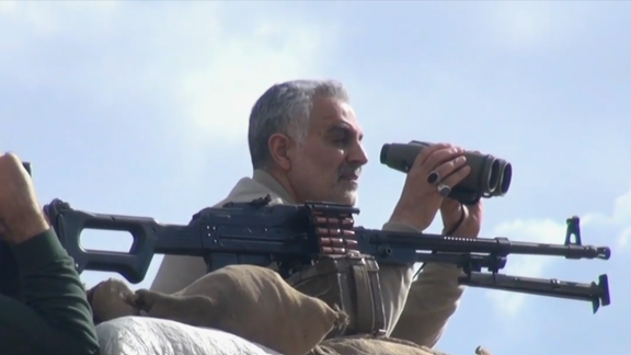 Qasem Soleimani in Syria. Undated