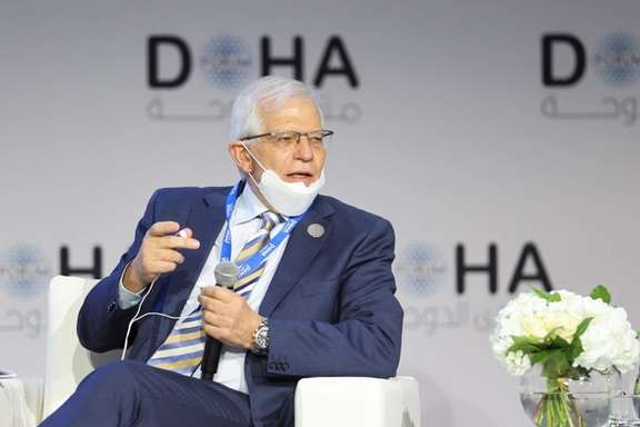 Josep Borrell attending the Doha Forum on March 26, 2022