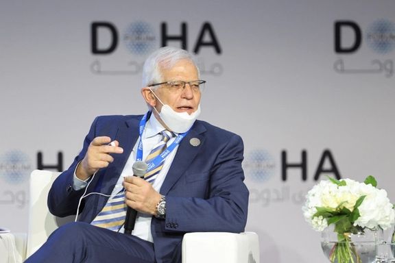 Josep Borrell attending the Doha Forum on March 26, 2022