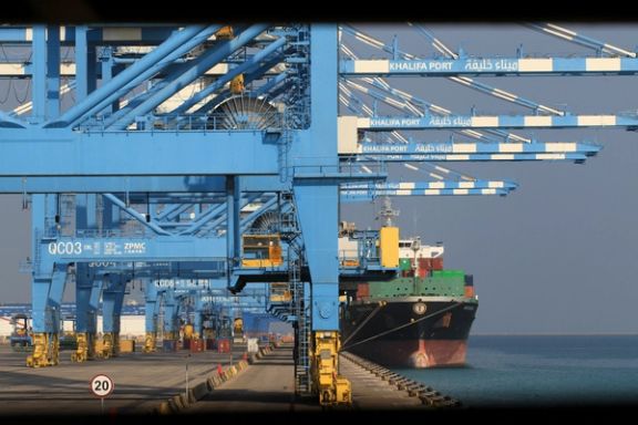 A container ship is moored at Abu Dhabi's Khalifa Port after it was expanded in Abu Dhabi, UAE, December 11, 2019.
