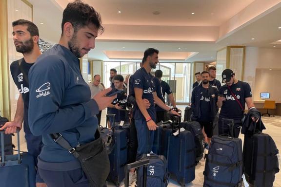 Several players of the Iranian volleyball team  
