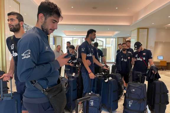 Several players of the Iranian volleyball team