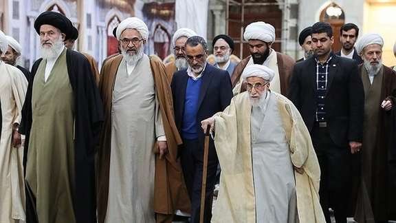 A group of Aseembly of Exprts member led by 96-year-old Ahmad Jannati
