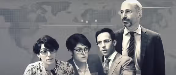 (From left to right) Dina Esfandiary, Ariane Tabatabai, Ali Vaez, and former US special envoy for Iran Robert Malley