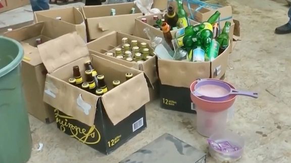 Bootleg alcohol confiscated by police