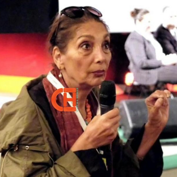 منیژه حکمت، در دهمین فستیوال فیلم حقوق بشر لوگانو در سوییس، بدون حجاب اجباری حاضر شد