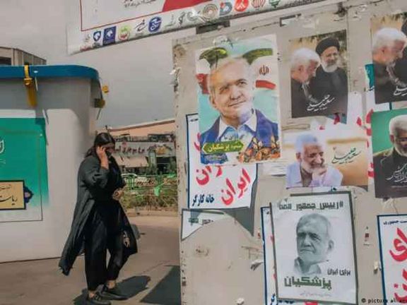 Candidate posters in Tehran in July