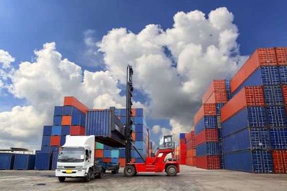 Imported goods at an Iranian port
