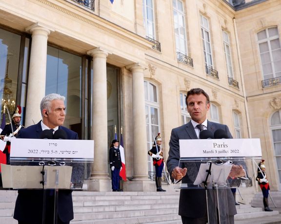 الرئيس الفرنسي بعد استقباله رئيس وزراء إسرائيل: سنعمل على إعادة النظام الإيراني "إلى رشده"