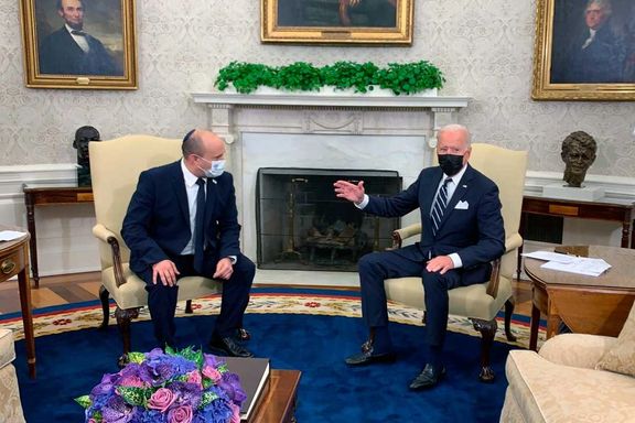 Israeli Prime Minister Naftali Bennett and US President Joe Biden in the Oval Office. FILE PHOTO