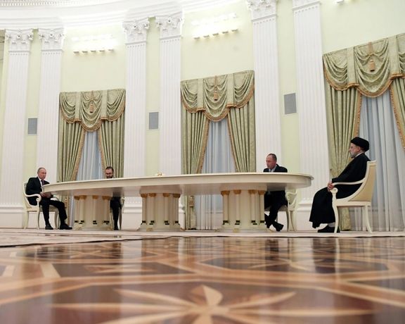 Raisi meeting Putin in Moscow on January 19, 2022