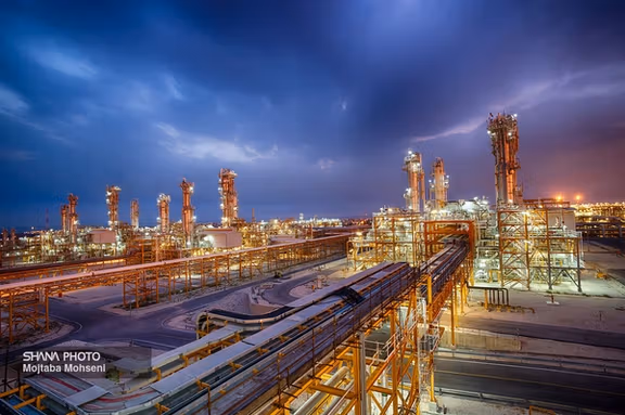 A view from Iran’s South Pars gas field in southern Iran
