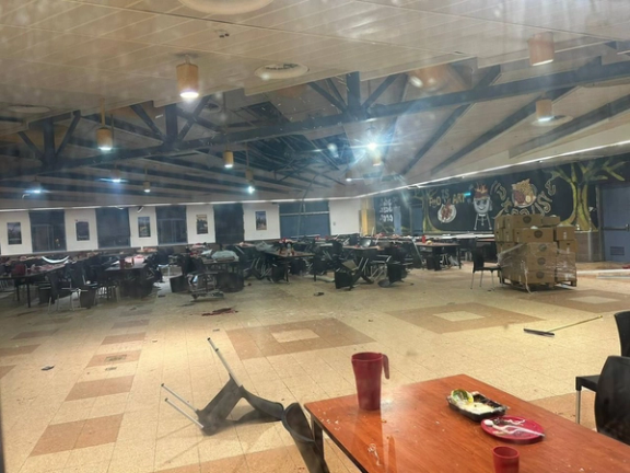 Photo of the military camp targeted by a Hezbollah drone on Oct. 12, 2024