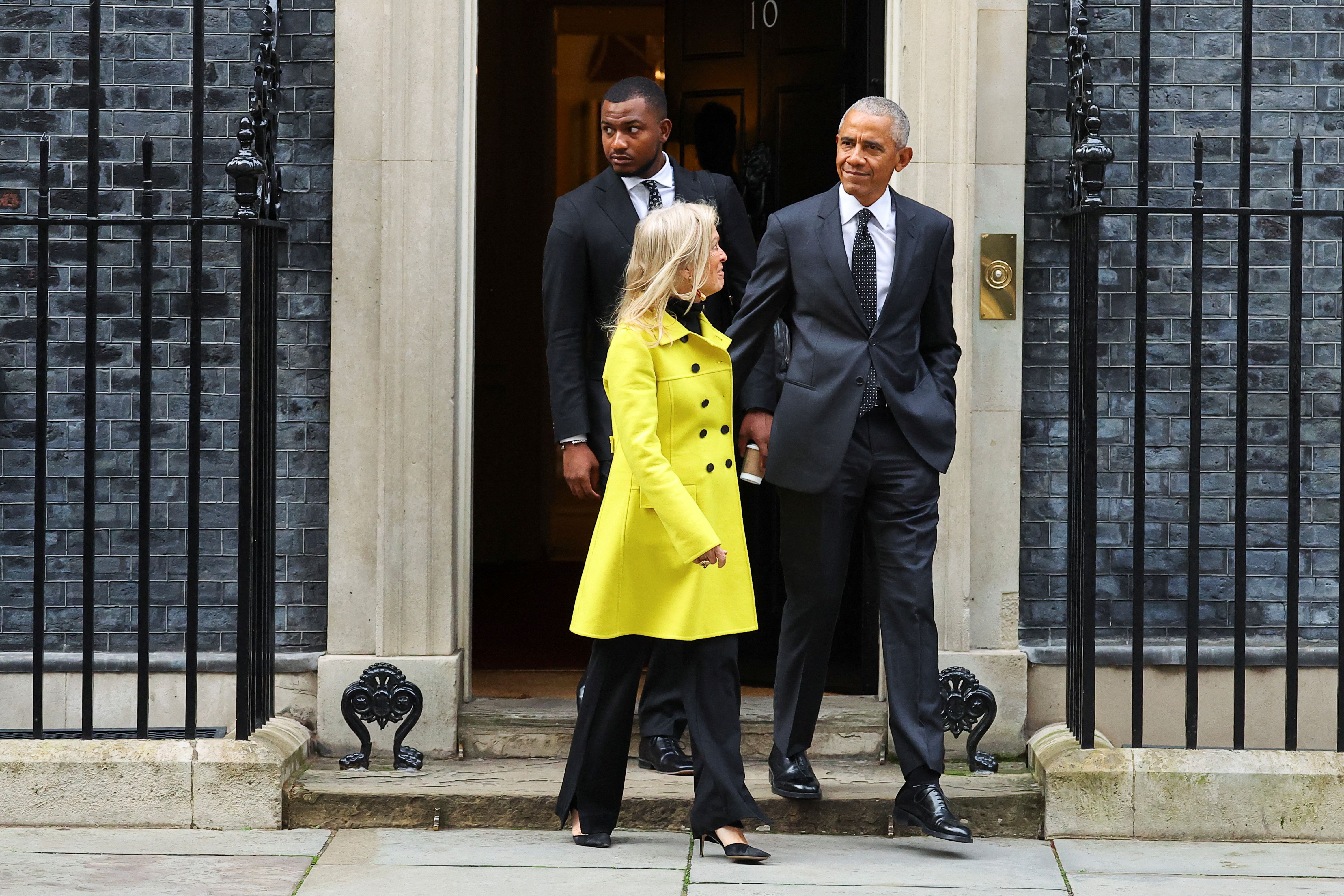 ملاقات غیرمنتظره اوباما و ریشی سوناک در دفتر نخست‌وزیری بریتانیا 