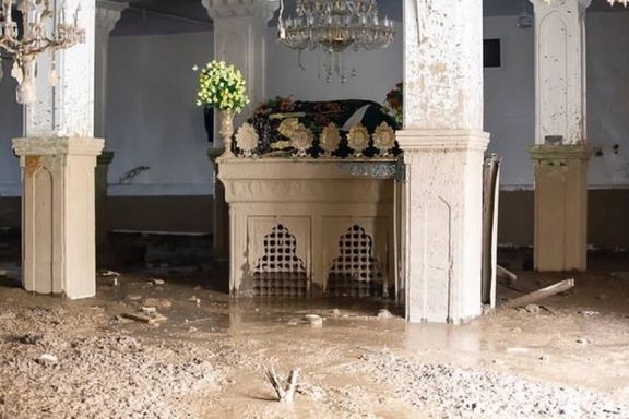 وضعیت ضریح امامزاده داوود پس از وقوع سیل