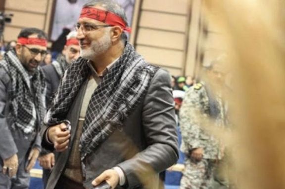 Tehran's mayor Alireza Zakani with the attire of Basij volunteer