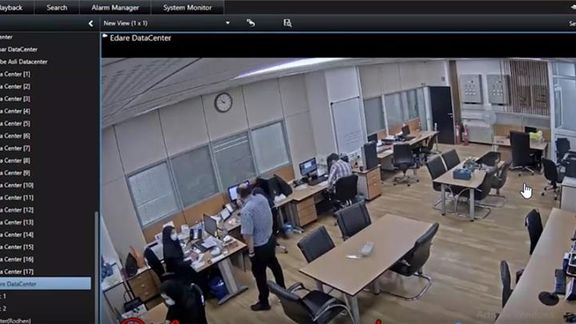 A screen grab from one of the hacked security cameras of Tehran’s Municipality