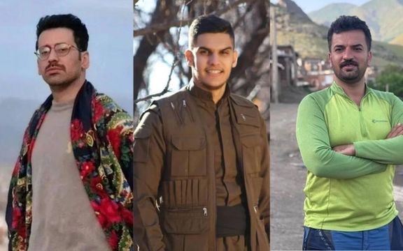 از راست به چپ: خبات امینی، چیاکو یوسفینژاد و حمید مرادی