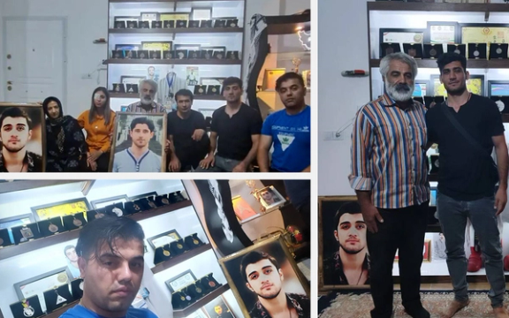 گروهی از معترضان آسیبدیده چشمی با خانواده محمدمهدی کرمی دیدار کردند