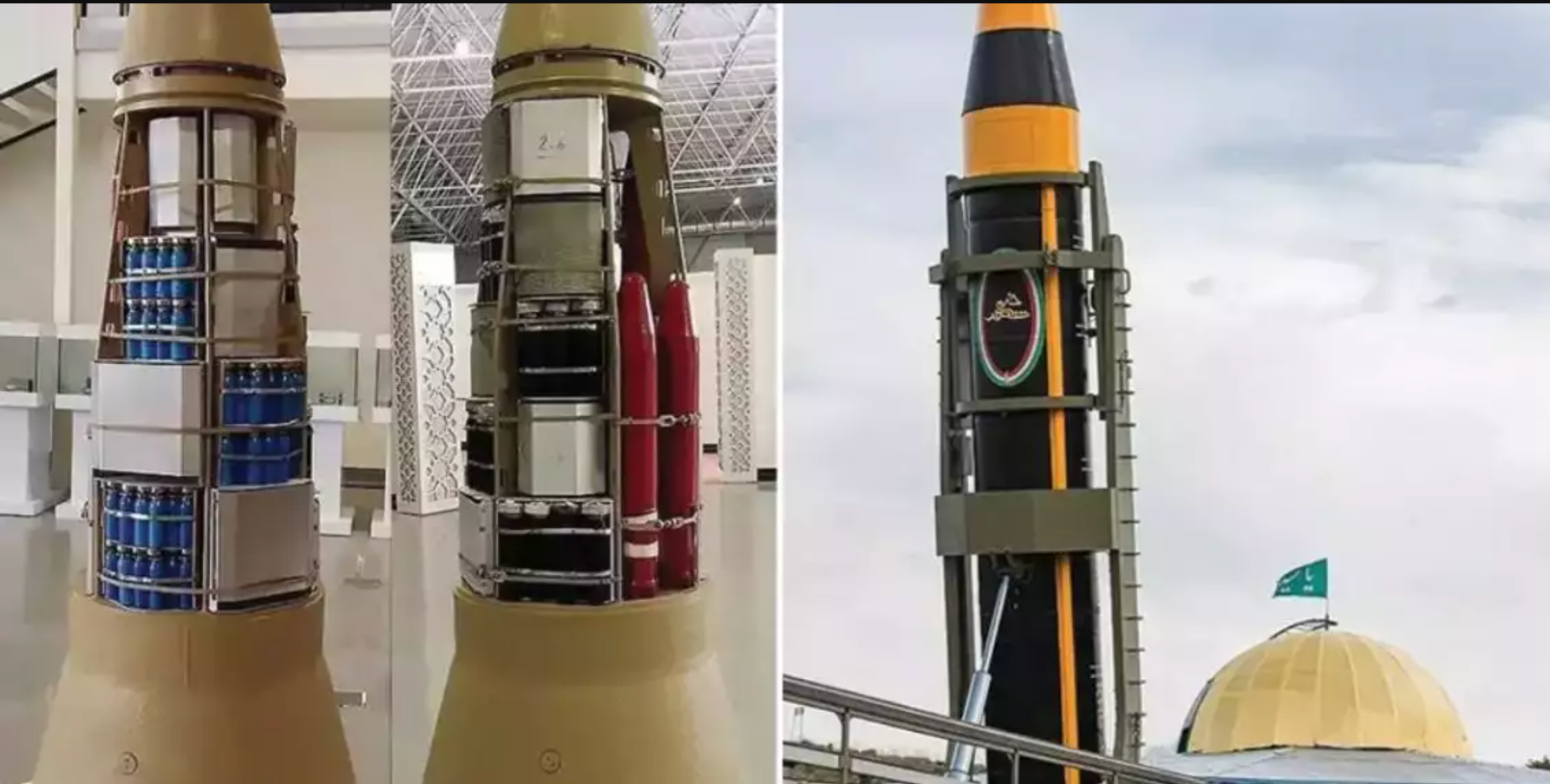 تصاویری از موشک خرمشهر که در رسانه‌های ایران منتشر شده بود. 