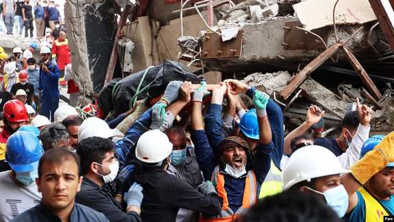 Frantic rescue and recovery work at Metropol building that collapsed on May 23, 2022