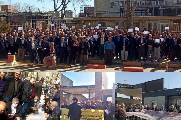 المتقاعدون ينظمون احتجاجات في عدة مدن إيرانية.. والأمن يعتدي على المتظاهرين بطهران