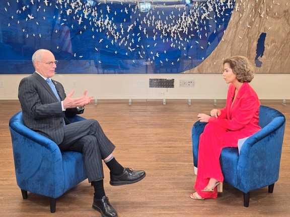 Israel's Ambassador to the United States, Yechiel Leiter, sits for an interview with Iran International's Marzia Hussaini